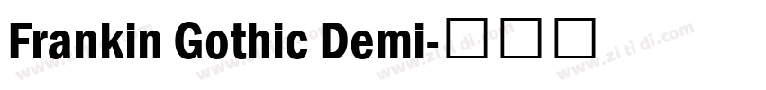 Frankin Gothic Demi字体转换
